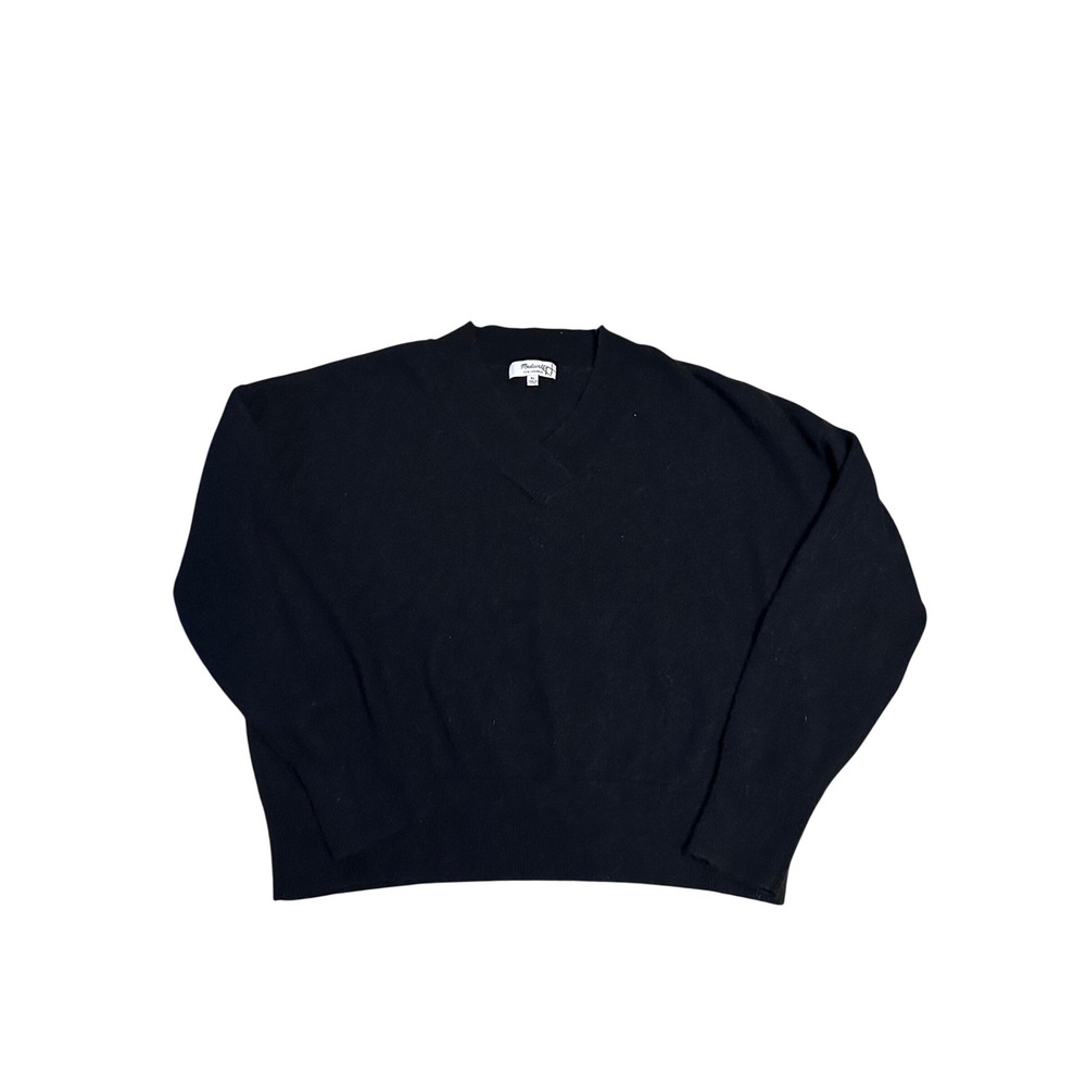 Madewell Cashmere V-Neck Sweater BLACK XL